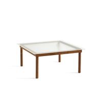 HAY Table basse Kofi Walnut-ribbed glass. 80 cm