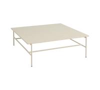 Table basse Rebar 100x104cm alabaster powder coated steel frame