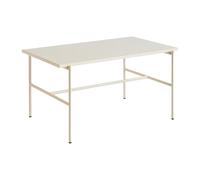 Table basse Rebar 80x49cm alabaster powder coated steel frame