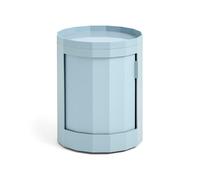 HAY Table d'appoint Facet Cabinet low pieds/roues 49 cm Misty blue