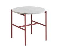 HAY Table d'appoint Rebar Ø45 cm Grey marble-barn red