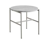 HAY Table d'appoint Rebar Ø45 cm Grey marble-fossil
