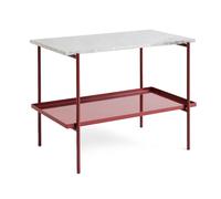 HAY Table d'appoint Rebar 75x44x55 cm Grey marble-barn red