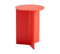 HAY Table d'appoint Slit high Ø35 cm Candy red lacquered oak