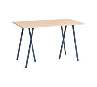 HAY Table de bar Loop Stand incl. support 77.5x160 cm Maroon red-clear lacq. oak