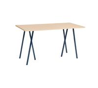 HAY Table de bar Loop Stand incl. support 87.5x180 cm Maroon red-clear lacq. oak