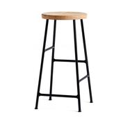 HAY Tabouret de bar Cornet 65 cm Oiled oak-soft black
