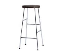 HAY Tabouret de bar Cornet 75 cm Smoked oiled oak-chrome