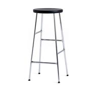 HAY Tabouret de bar Cornet 75 cm Soft black oak-chrome