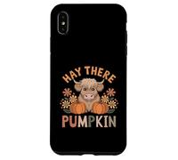 Hay There Citrouille Vache Highland Automne Thanksgiving Coque pour iPhone XS Max