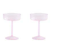 HAY Tint Coupe verre set de 2 - rose