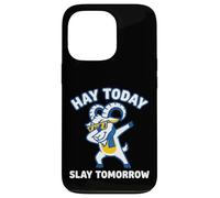 Hay Today Slay Tomorrow Chevre Dab Humour Coque pour iPhone 13 Pro
