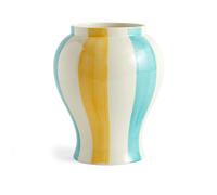 HAY Vase L Sobremesa stripe 25 cm Green-yellow