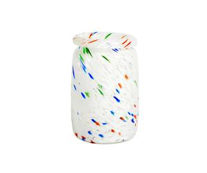 HAY Vase Splash Roll Neck M 22 cm White dot (multi)