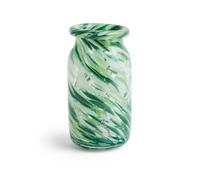HAY Vase Splash Roll Neck S 20.5 cm Green swirl
