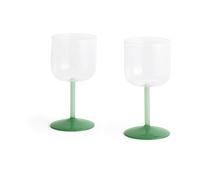 HAY Verre à vin Tint 25 cl Lot de 2 Clear-jade light green-jade dark green