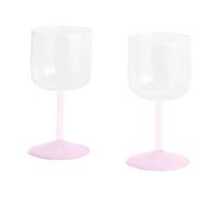 HAY Verre à vin Tint 25 cl Lot de 2 Clear-jade light pink-light pink