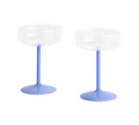 HAY Verre coupe Tint 20 cl lot de 2 Clear-jade light blue