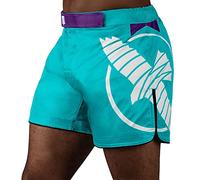 Hayabusa Icon Mid-Length Fight Shorts - Teal / Wit