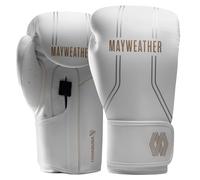 Hayabusa Mayweather Contender Gants de boxe pour homme et femme, blanc/doré, 396,8 g
