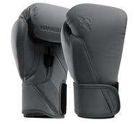 Hayabusa T360 Gants de boxe - Ergonomie révolutionnaire de la main | Support de poignet autonome | Fermeture à sangle simple ou double | Entraînement, sparring, sac lourd - Gris anthracite, 453,6 g