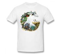 Hayao Miyazaki T Shirt Hayao Miyazaki T-Shirt Short-Sleeve Tee Shirt Funny Streetwear Graphic Tshirt White S