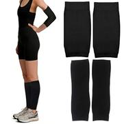 Hayaww 2 Paires Antidérapants Cooling Manchette Gaming Manchon de Compression pour Mollet Sans Pied Anti UV Manchettes de Bras Couverture de Tatouage Pour comme protection solaire et sport (A)