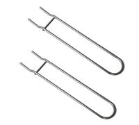 Hayaww 2 pcs Lève-Grille en Acier Inoxydable Levier de Grille de Barbecue poignées Grille de Barbecue soulever Facilement grilles Chaudes Sales Accessoires de Barbecue Barbecue Lifter Grille (A)
