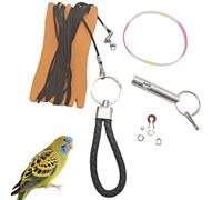 Hayaww 3 m Harnais Perroquet Laisse Perruche Harnais Perroquet Corde Volante Harnais pour Perroquet Laisse Harnais pour Oiseaux Perruche Corde D'entraînement Laisse pour Petit Perroquet (3 m)