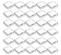Hayaww 30 Pcs Petite Boite De Rangement Plastique Transparent Avec Couvercle à CharnièRe, Mini BoîTe De Rangement Transparente, 3.7 * 3.7 * 1.9 cm, Pour Bijoux En Perles Articles(3.7 * 3.7 * 1.9 cm)