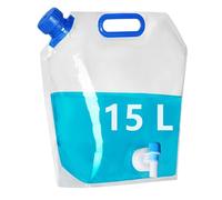 Hayaww bidons d'eau Pliables bidons d'eau Pliables avec Valve RéutilisablesSac d'eau Pliable Eau Réservoir d'eau Pliable Bidon d'eau Poche d'eau Portable pour Camping Randonnée Pique-Nique (15 L×1)