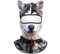 Hayaww Cagoule Ski avec Oreilles 3D Ski Balaclava Masque avec Oreilles Balaclava Visage Animal Masques d'animaux pour Festivals Musique Raves Halloween (FR/ES, Numérique, 30, 31, B)