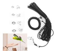 Hayaww Corde Volante pour Oiseaux - Harnais et Laisse Anti-Morsure pour Perruche et Petit Perroquet (B)