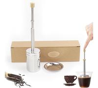 Hayaww Filtre-Presse Portable pour café et thé Cafetière et Théière Portable Infuseur Type Presse Cafetière à Pression Presse à café en Acier Inoxydable Machine à Café et à Thé Portable (A)