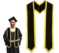Hayaww Graduation CéRéMonie éCharpe, éTole De Graduation éTole DiplôMe Universitaire Graduation éTole D'Honneur Stole, 152 cm, Pour La CéRéMonie De Remise Des DiplôMes De La Chorale Des PrêTres (Noir)