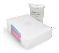 Hayden Hill Sac de rangement de luxe en coton bio pour pull et couverture | 50,8 cm pour 9 pulls ou 4 couvertures | Sac à vêtements anti-mites - Organiseur de vêtements avec fermeture éclair |