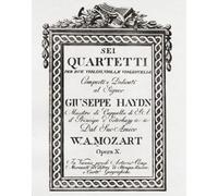 'Haydn' Quartets (Op10) Couverture de partition pour Mozarts 'Haydn' Quartets (6 quatuors dédiés à Haydn). Wolfgang Amadeus Mozart 1756-1791. Compositeur autrichien de l'âge d'or de Vienne publié 1948