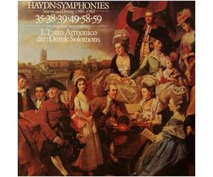 Haydn. Symphonies 35, 38, 39, 49, 58 & 59. L'estro Armonico. Derek Solomons. 2 Cds Cbs