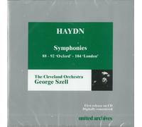 Haydn: Symphony No. 88; Symphony No. 92 (Oxford); Symphony No. 104 (London) (George Szell Edition, Vol. 1, Recorded April 9, 1954 [Nos. 88 & 104] and April 27, 1949 [No. 92]) (2007-10-21)