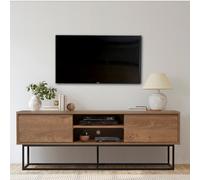 Haye meuble tv bois et noir avec rangements