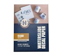 Hayes Paper Co, Lot de 20 feuilles de stickers à jet d'encre transparent (A3, 20 feuilles)