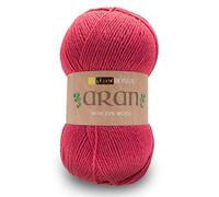 Hayfield Bonus Aran avec laine, rose framboise (626), 400 g Sirdar