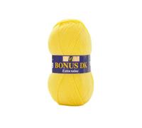 Hayfield - Laine pour Tricot Double Bonus DK - 100 g, Fil, Bright Lemon, 19 x 9 x 9 cm