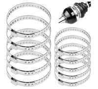 HAYGEM 10 Pièces Collier de Serrage Inox, Collier Soufflet Cardan de 2 Tailles, Pince Collier Cardan de Serrage Réglables Qui, pour les Fils, les Tuyaux, les Pièces Détachées Automobiles