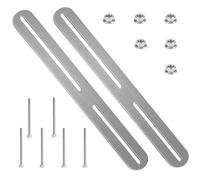 HAYGEM 2 Pièces Fixation en Stainless Steel pour Boîtes aux Lettres, Support Boite Aux Lettres Fabriquées Selon la Technique du Brossage, 36 x 24 mm Kit de Traverses, pour Boîtes Lettres Fixes