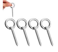 HAYGEM 4 Pièces Vis a Œillet Pointe Effilée M8, Crochet Mural a Visser Acier Inoxydable, Fermé piton à visser Filetage Long, Convient pour les Supports de Hamac, les Fauteuils Suspendus, le Yoga