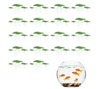 HAYGEM 54 Pièces Plante Aquarium, Vert Aquarium Décoration Flottante, Plante Artificielle Lentille D'eau, Plantes Aquatiques Vertes a Rhizomes pour Tous les Types de Bassins a Poissons