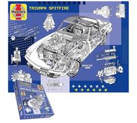Haynes Triumph Spitfire Puzzle 1000 pièces - Voiture de sport britannique classique 1962-1980 | Œuvre technique détaillée | Cadeau emblématique de Roadster à toit ouvert pour les amateurs et les