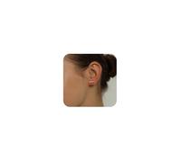 Hayopi Petites boucles d'oreilles créoles en or 14 carats pour femme, boucles d'oreilles créoles à tige délicates en or double créoles hypoallgergéniques, mignonnes et simples, boucles d'oreilles
