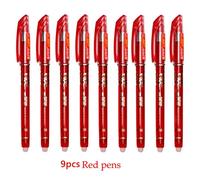 Hays-Ensemble De Stylos Gel Effaçables Kawaii,Stylos À Bille,Fournitures D'écriture Scolaire,Poignée Lavable,Tous Les Jours,Plus Récent,0.5mm - Type 9pcs Red Pens